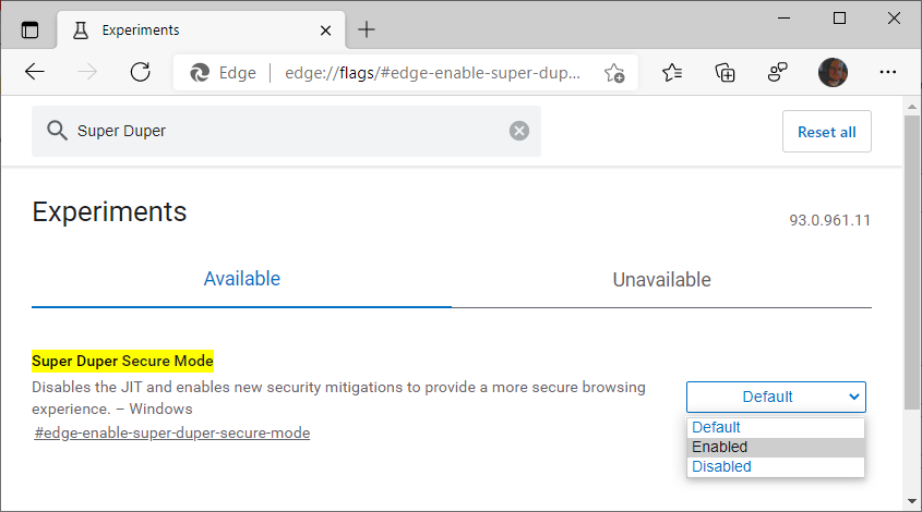 Microsoft добави в браузъра Edge свръхбезопасния режим Edge Super Duper Secure Mode