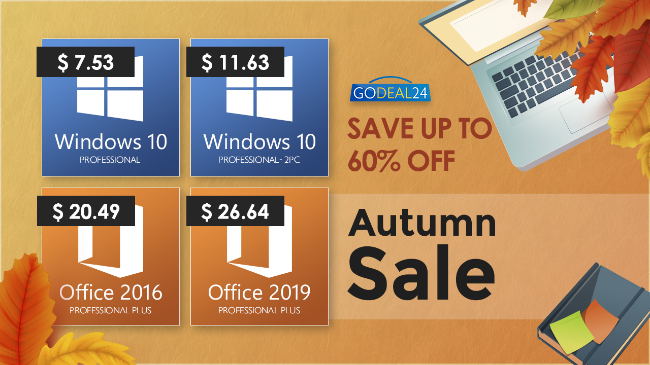 Есенната разпродажба на GoDeal24: вземете Windows 10 само за ,53!