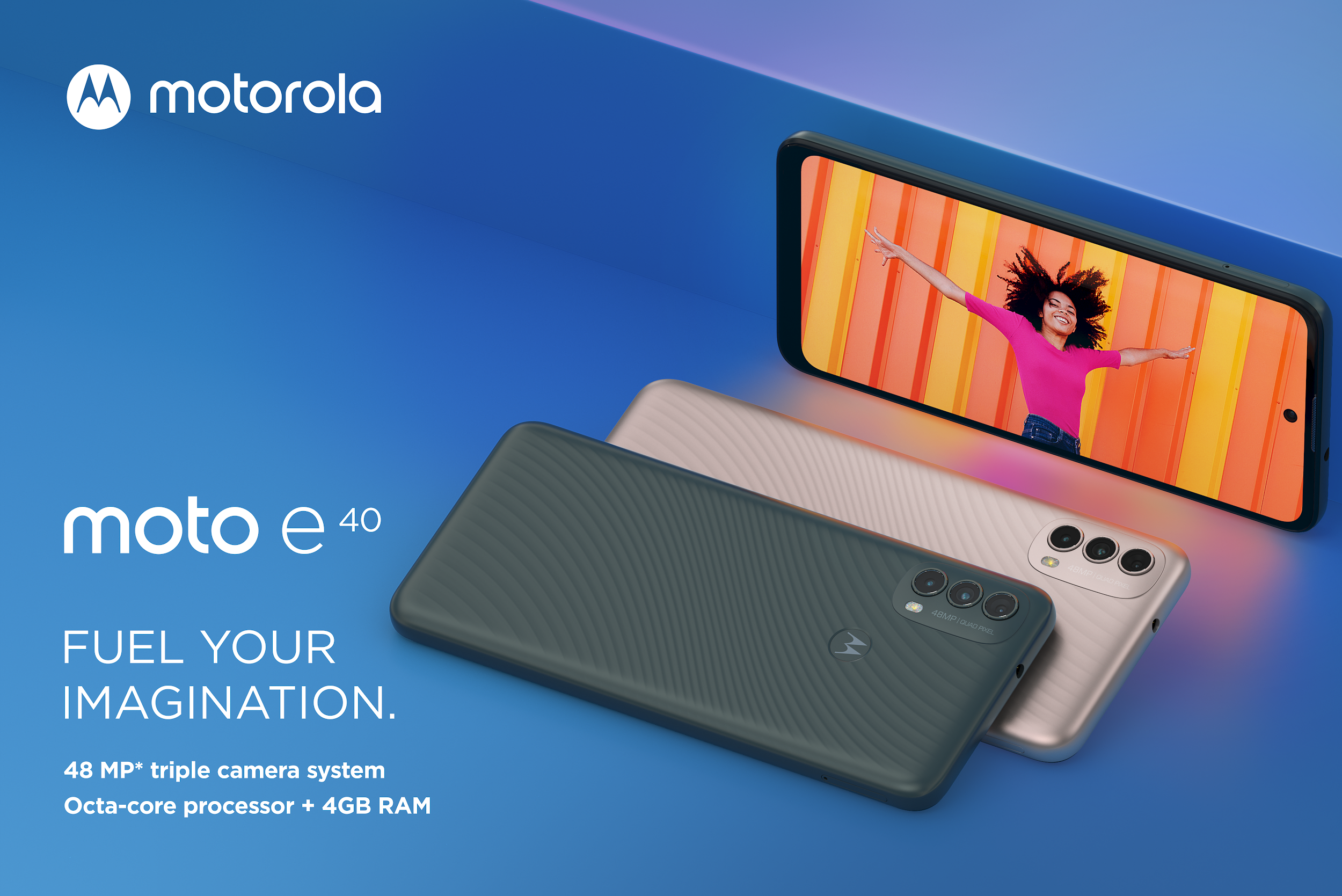 Новият moto e40 идва с 48MP камера и 6.5-инчов 90Hz екран