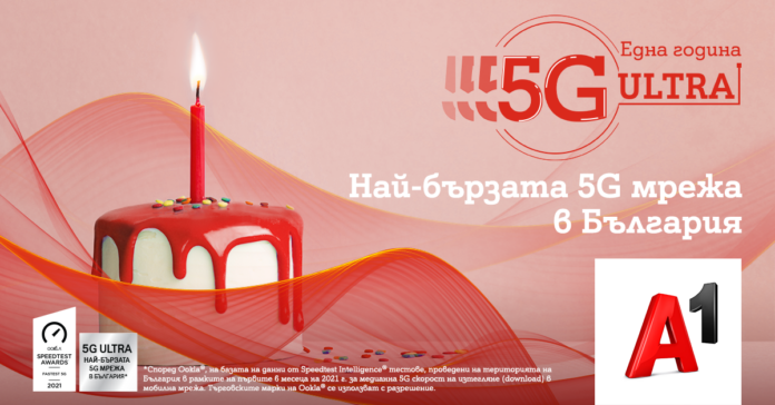 A1-1 Year-5G ULTRA-Birthday-19.11.21_1 5G мрежата на А1 става на 1 година: резултатите до момента