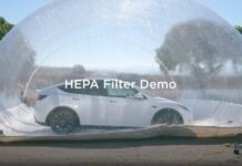 Tesla демонстрира ефективността на своя HEPA филтър в електромобила Model Y