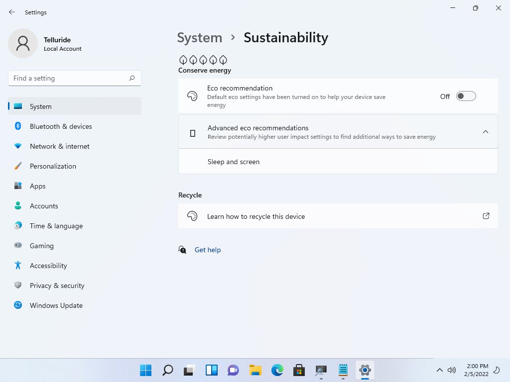 Предстоящата актуализация на Windows 11 ще добави екологична оценка на компютъра