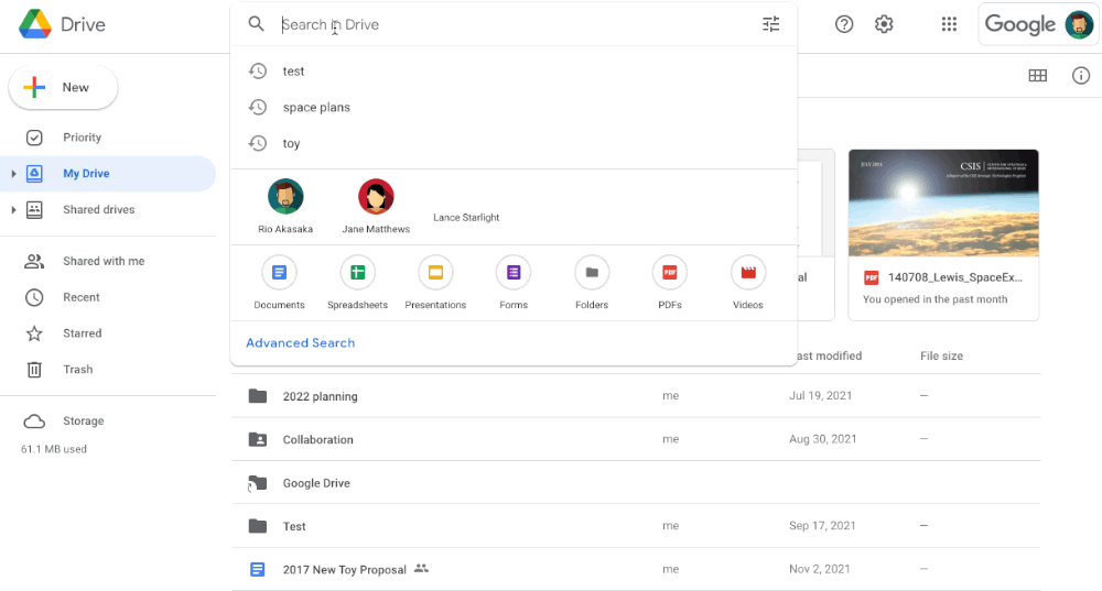 В Google Drive се появиха филтри като в Gmail