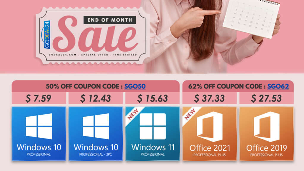 Godeal24 предлага възможно най-ниските цени за Windows и Office! Windows само за ,22! Количеството е ограничено!