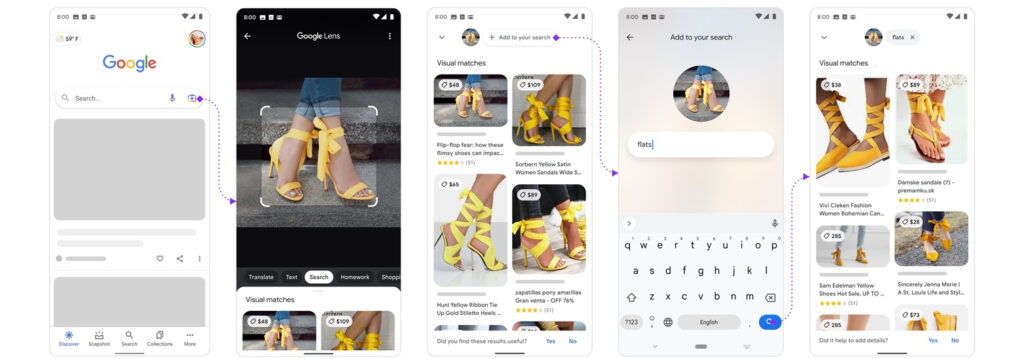 Google Lens вече може едновременно да търси изображение плюс текст