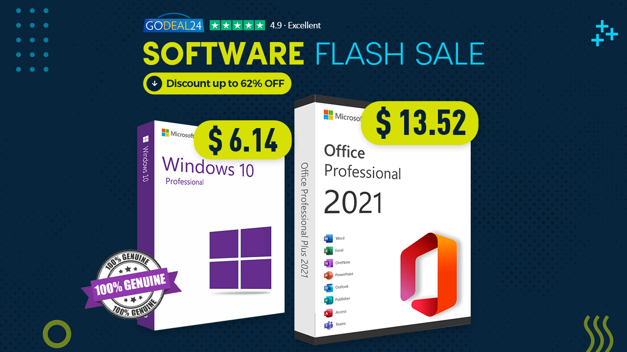 Оригинален Windows 10 Pro при цена едва ,14! Отстъпка от 62% по време на новата голяма разпродажба на Godeal24