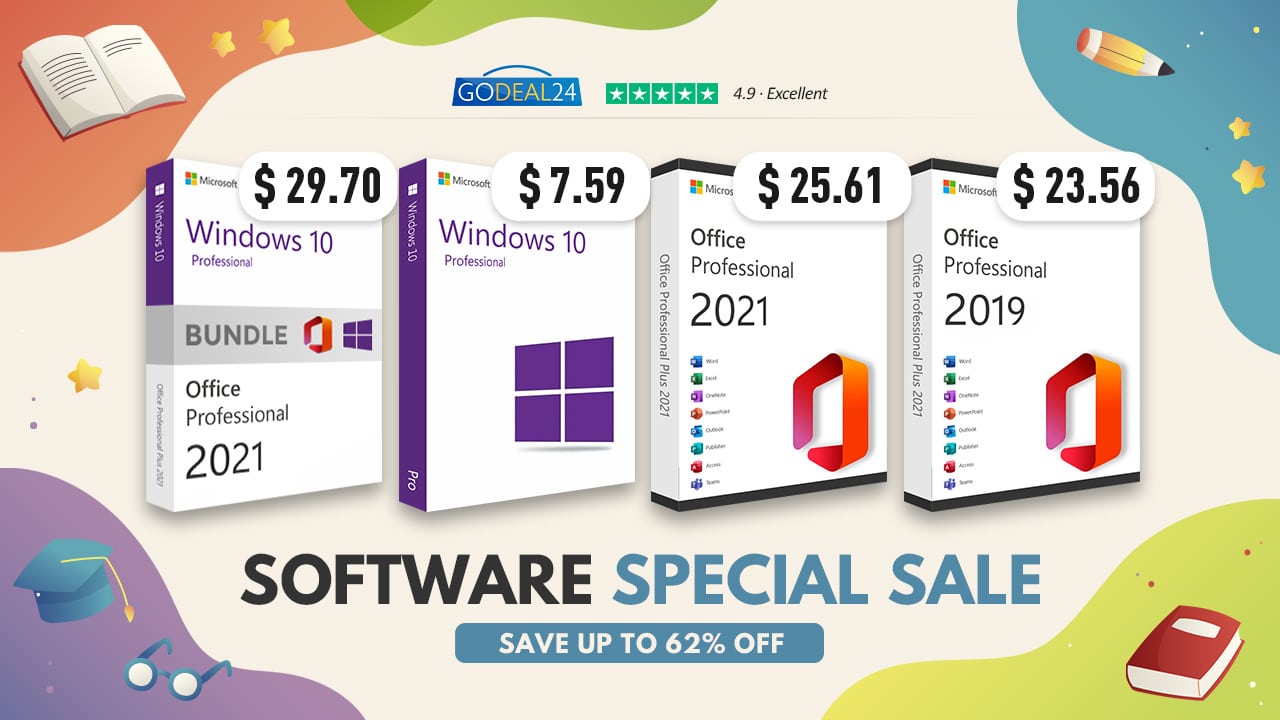 Godeal24 предлага оригинални лицензи за Office 2021 за ,32 и за Windows 10 за ,59