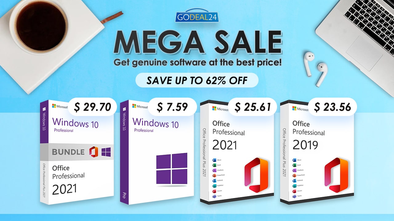 Вземете Microsoft Office 2021 Pro с доживотен лиценз само за ,61 (цена на дребно 9,99), както и друг полезен софтуер с до 62% отстъпка