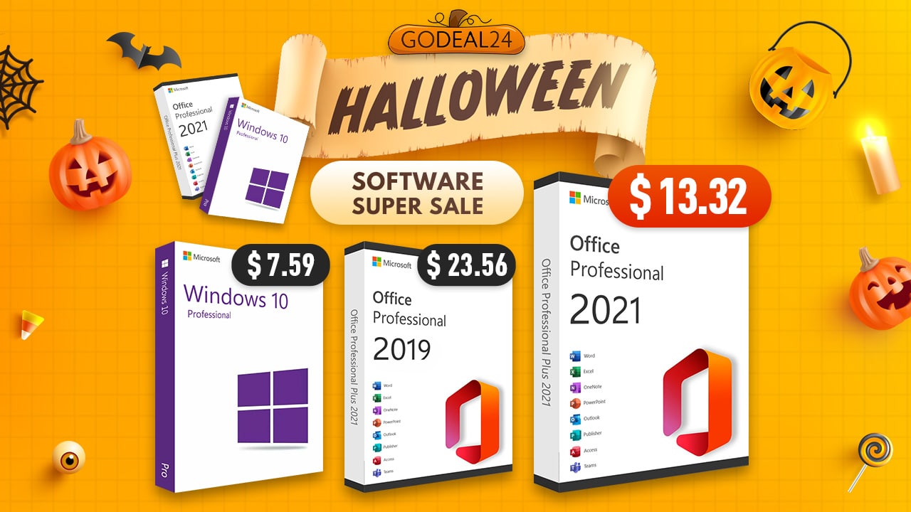 За Хелоуин Godeal24 предлага оригинален Microsoft Office само за ,32 и Windows 10 Pro при най-ниска цена