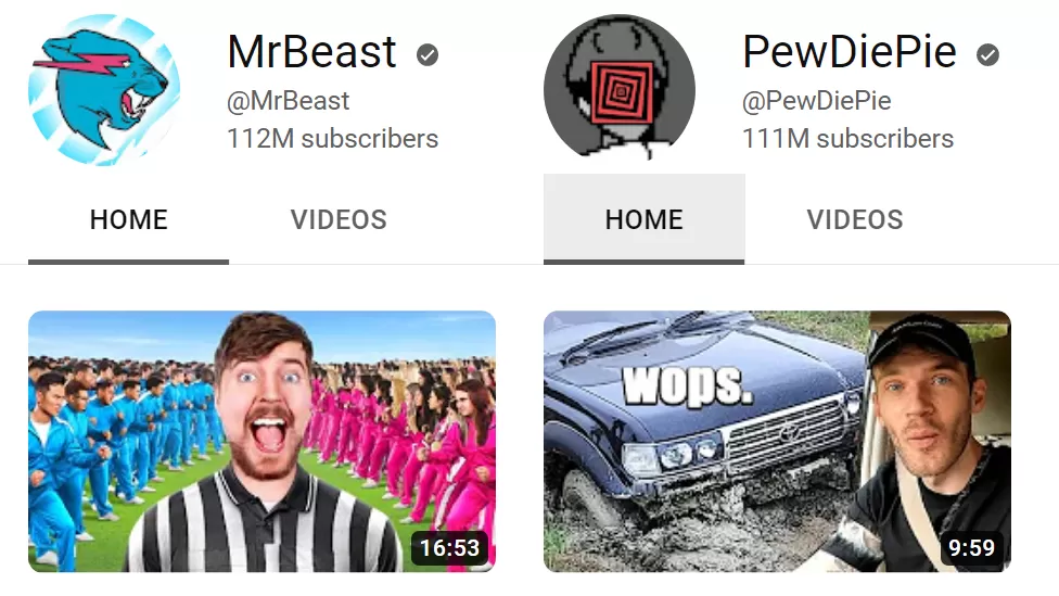 MrBeast изпревари PewDiePie и стана най-следвания Ютубър
