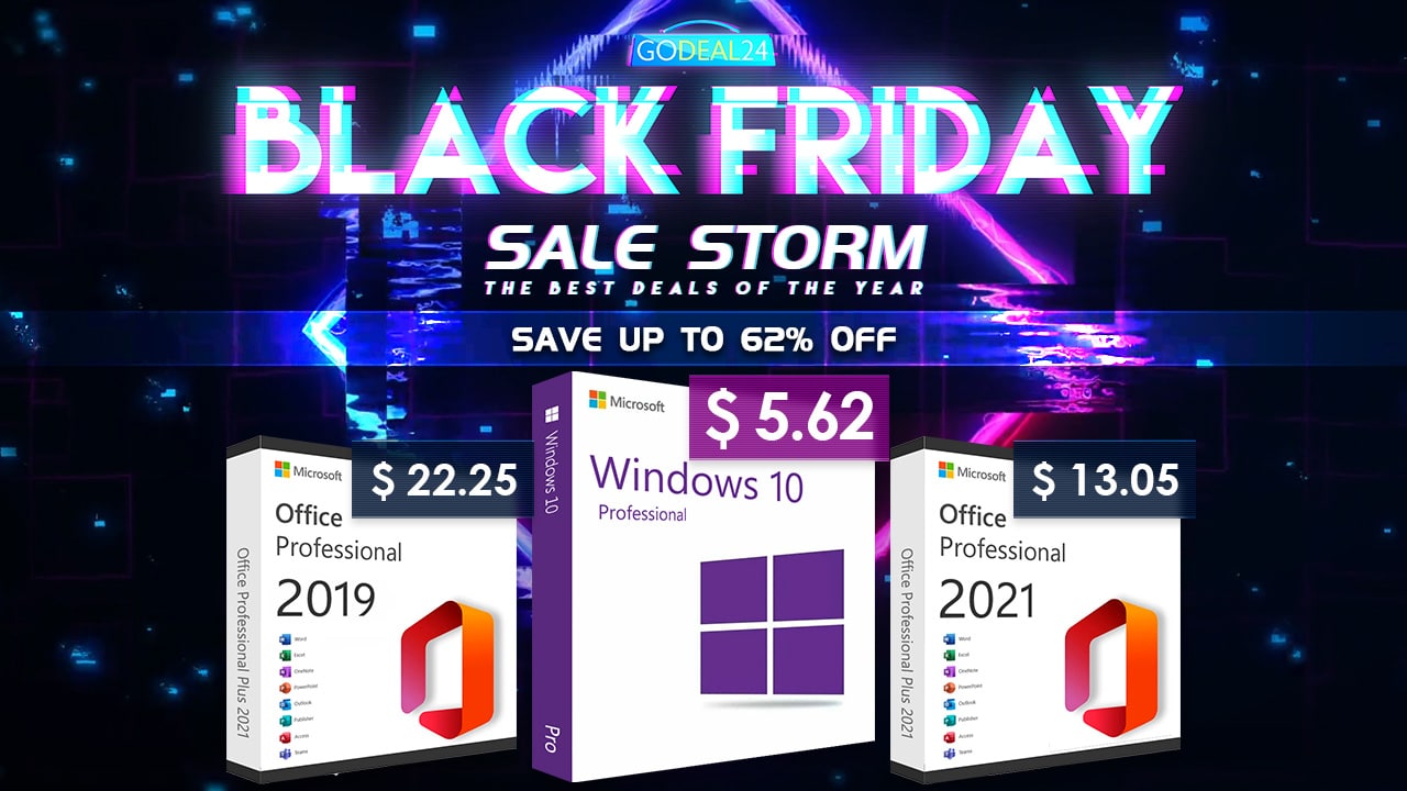 Черният петък на Godeal24: доживотен Office 2021 и оригинален Windows 10 само за ,62! Има и софтуер с до 62% отстъпка