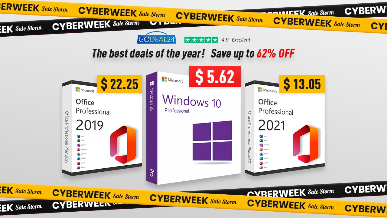 Черен петък и Кибер седмица: вземете Windows 10 само за ,62 и Office2021 за ,05