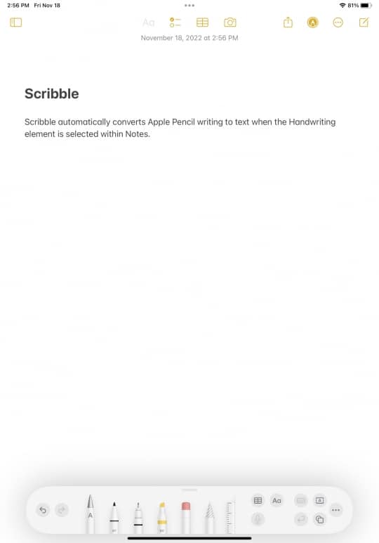 Как да използвате Scribble за водене на бележки в iPadOS 16
