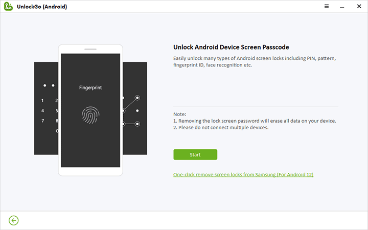One-click unlock Samsung using UnlockGo Android