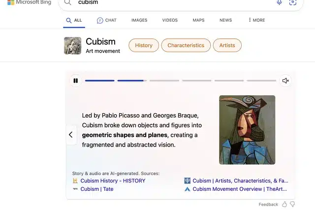 Microsoft стартира Bing Stories, в които ще се показва кратка информация за подадената към търсачката заявка