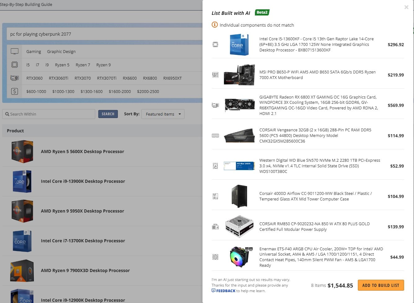 ChatGPT не може да сглобява компютри – предлага поставянето на Core i5-13600K на дъно с AM5 сокет