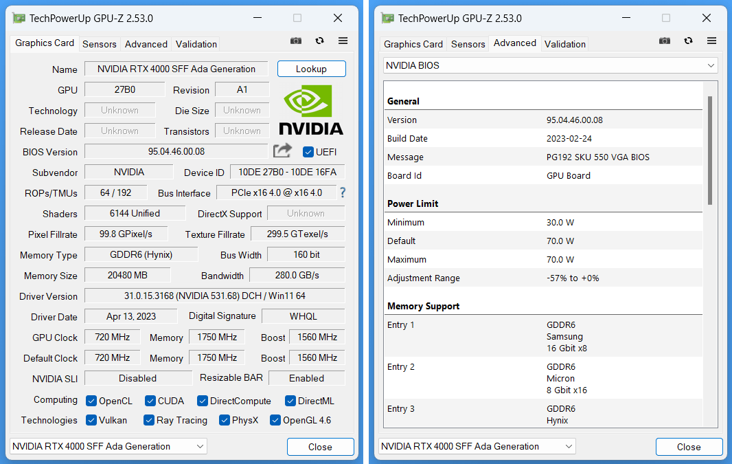Миниатюрната видеокарта RTX 4000 SFF осигурява игрова производителност колкото GeForce RTX 3060 Ti