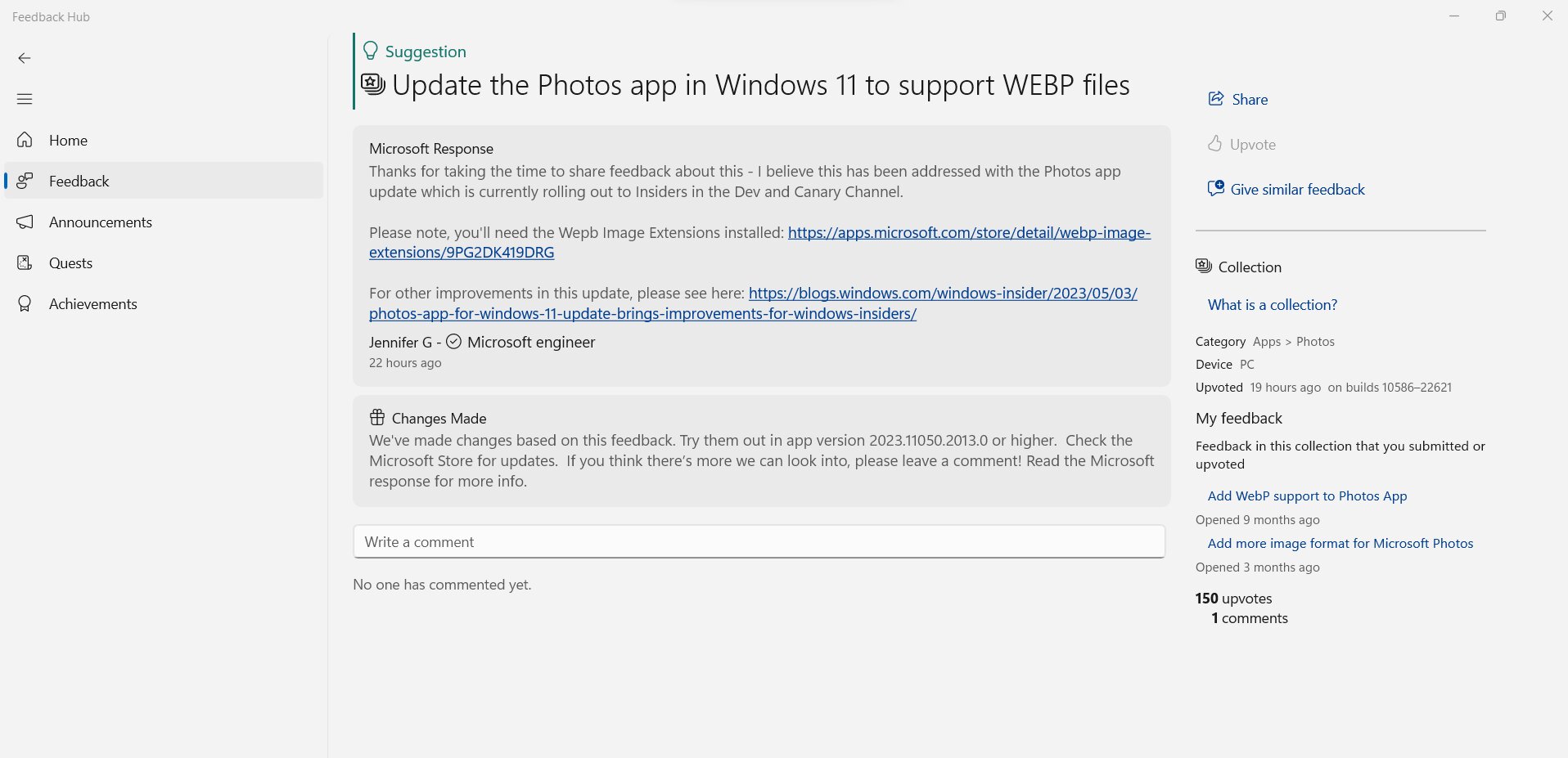 Microsoft тества поддръжката на WebP формата в ОС Windows 11