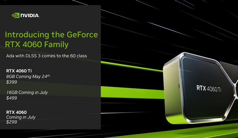 NVIDIA представи GeForce RTX 4060 за 9 и две версии на RTX 4060 Ti на цени от 9 – най-достъпните карти с DLSS3