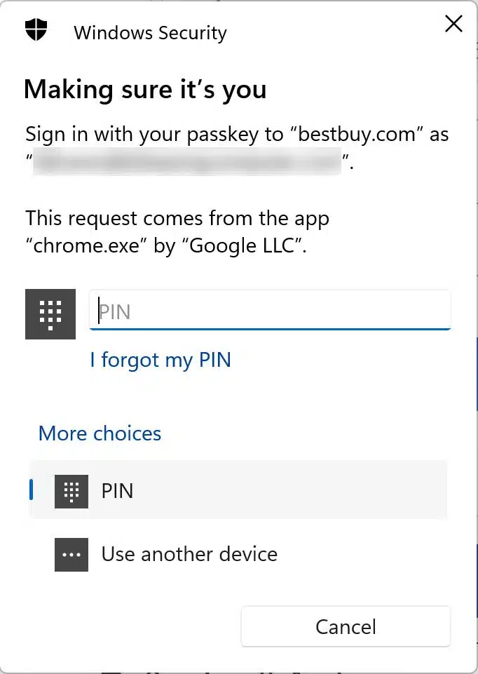 В Windows 11 се тества възможността за влизане в уебсайтове с пръстов отпечатък или лицево разпознаване