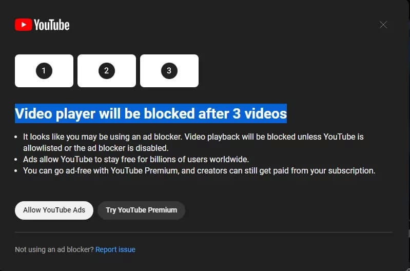 YouTube ще блокира видеоклиповете на тези, които използват програми за блокиране на рекламите