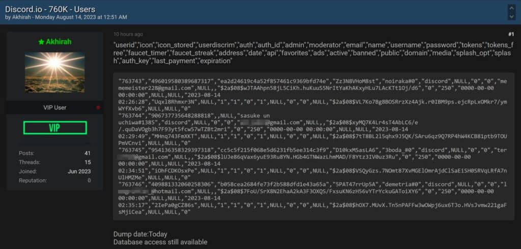 Данните на 760 000 потребители на Discord са пуснати за продажба в тъмната мрежа