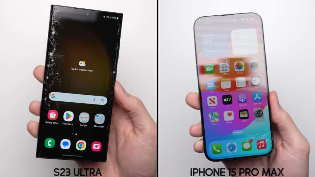 Дроп тестът на iPhone 15 Pro Max срещу Galaxy S23 Ultra повдига въпроси за здравината на титана