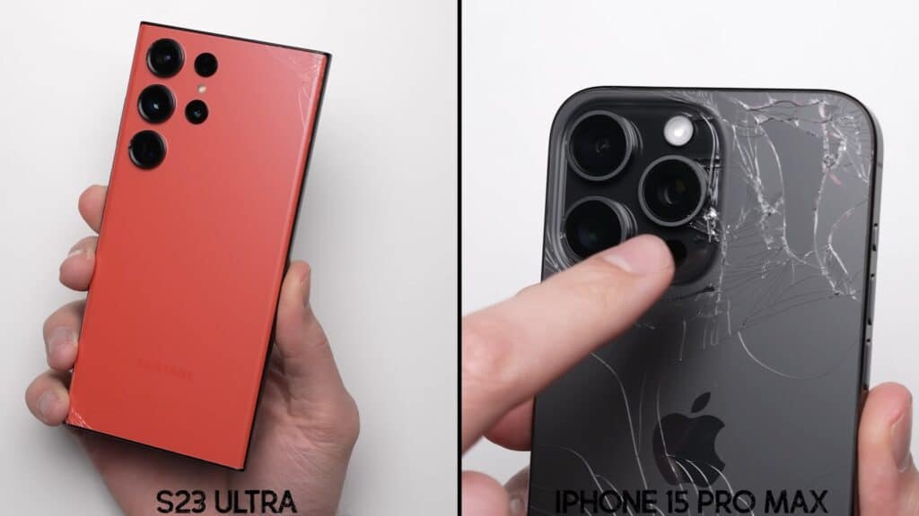Дроп тестът на iPhone 15 Pro Max срещу Galaxy S23 Ultra повдига въпроси за здравината на титана