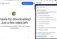 Изтеглянето на Google Chrome през Microsoft Edge вече е още по-трудно – ще трябва да попълните анкета