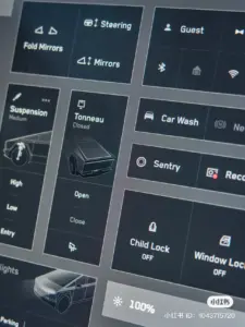 Експерти показаха салона и интерфейса на бордовия компютър на Tesla Cybertruck