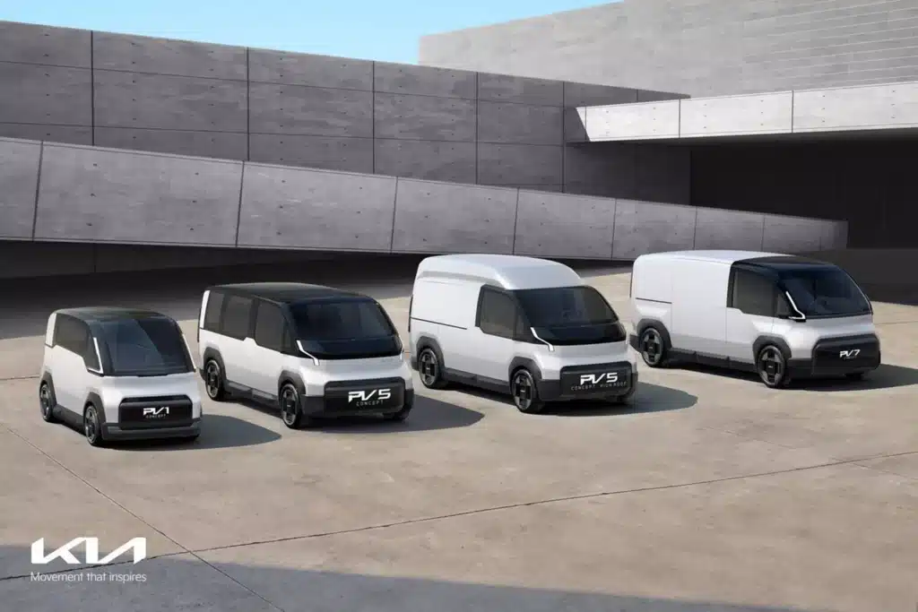 Kia представя концепция за електрически ван PV със сменяеми каросерии