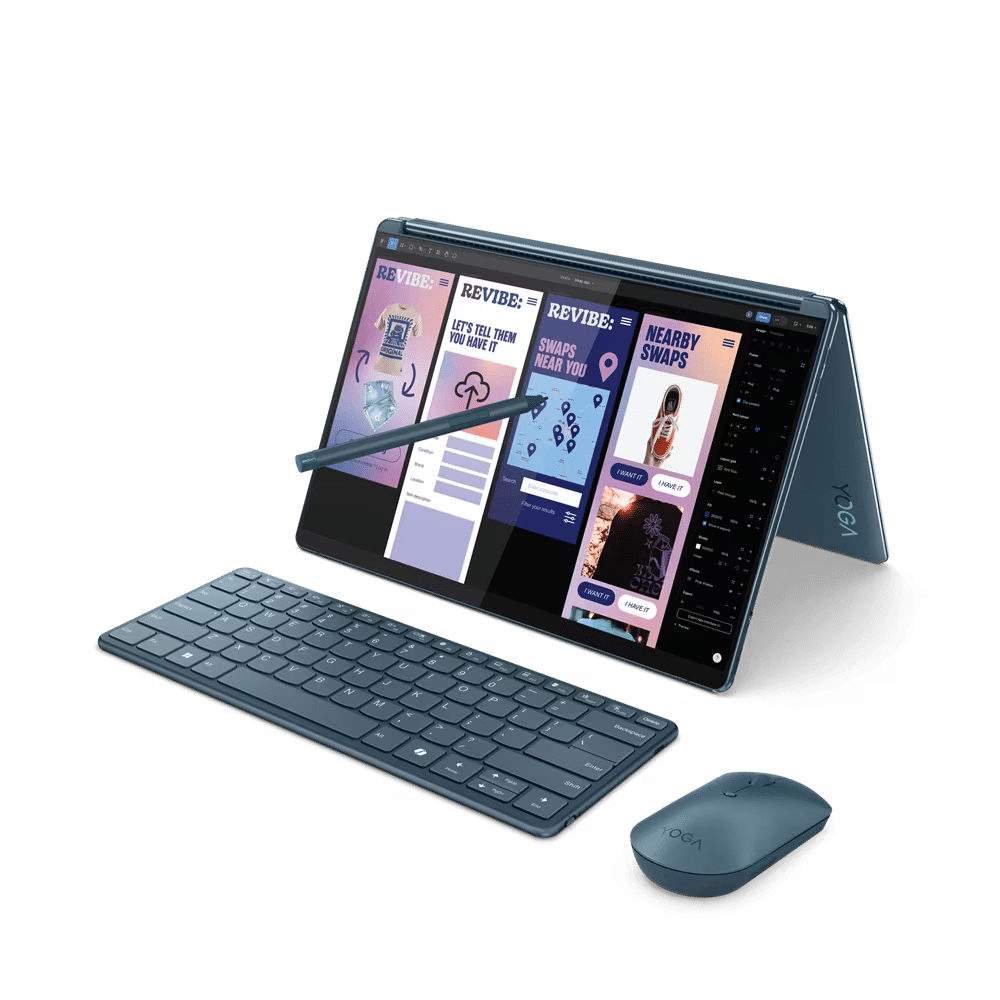 Lenovo анонсира Yoga Book 9: трансформиращ се лаптоп с два OLED дисплея