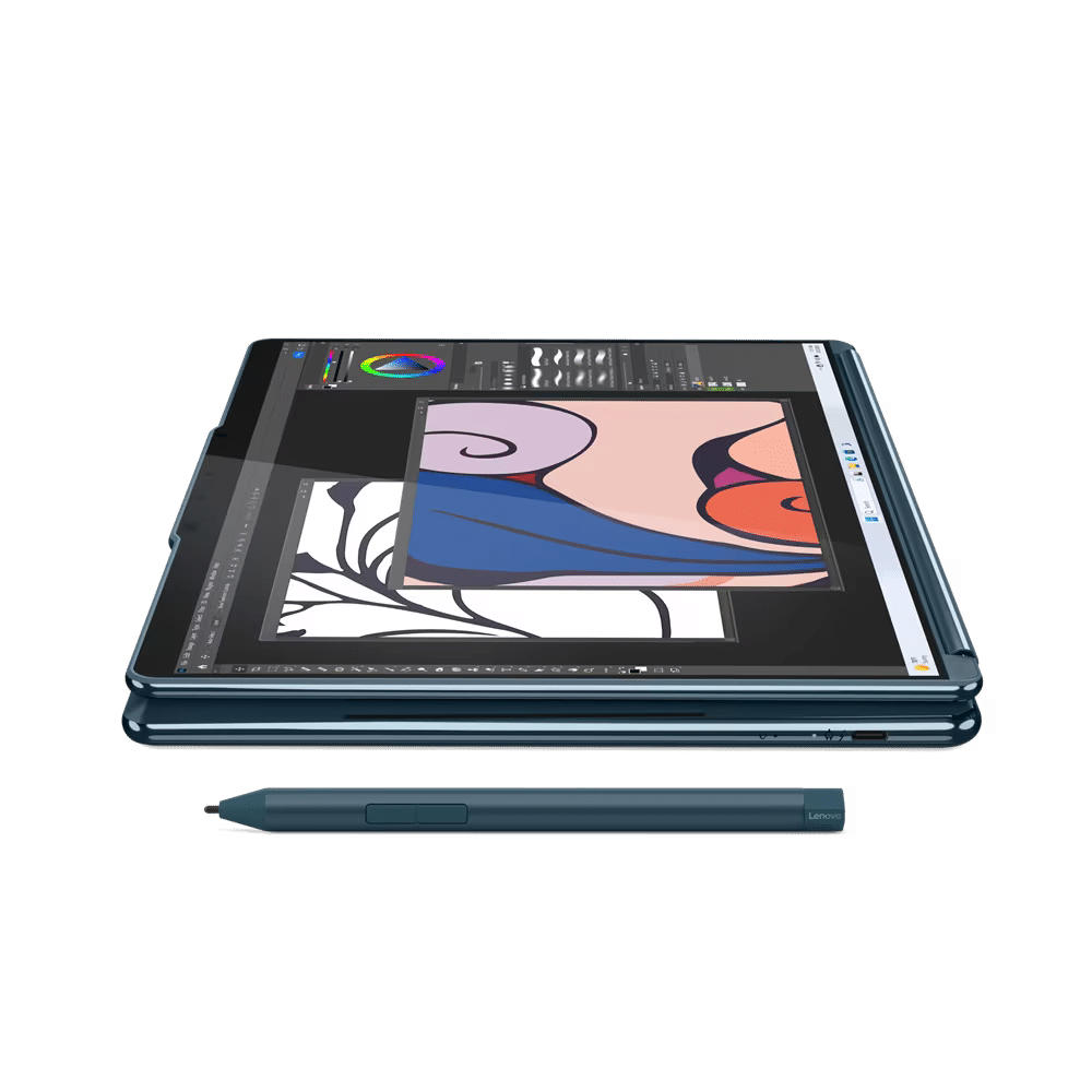 Lenovo анонсира Yoga Book 9: трансформиращ се лаптоп с два OLED дисплея