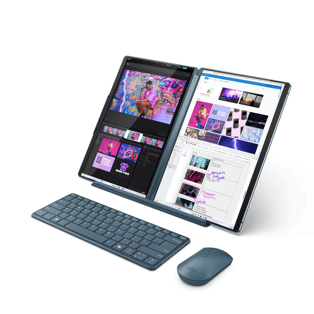 Lenovo анонсира Yoga Book 9: трансформиращ се лаптоп с два OLED дисплея