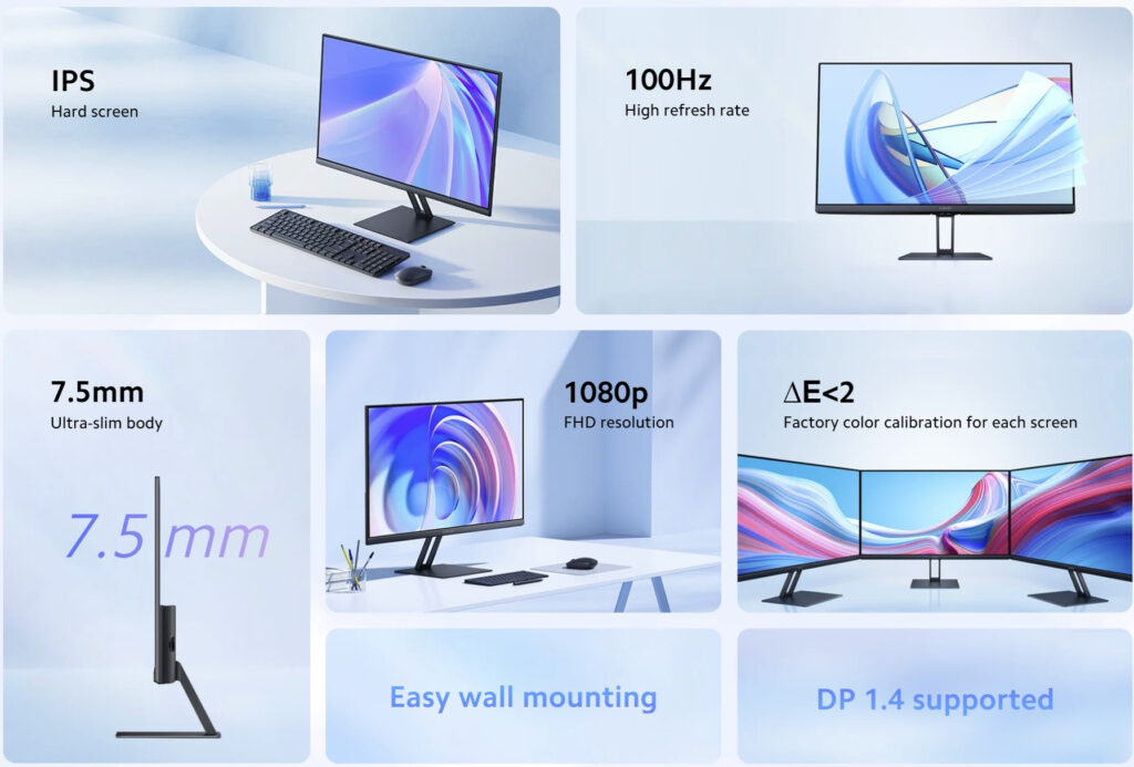 Xiaomi представи 23,8-инчовия монитор A24i с честота на опресняване 100 Hz