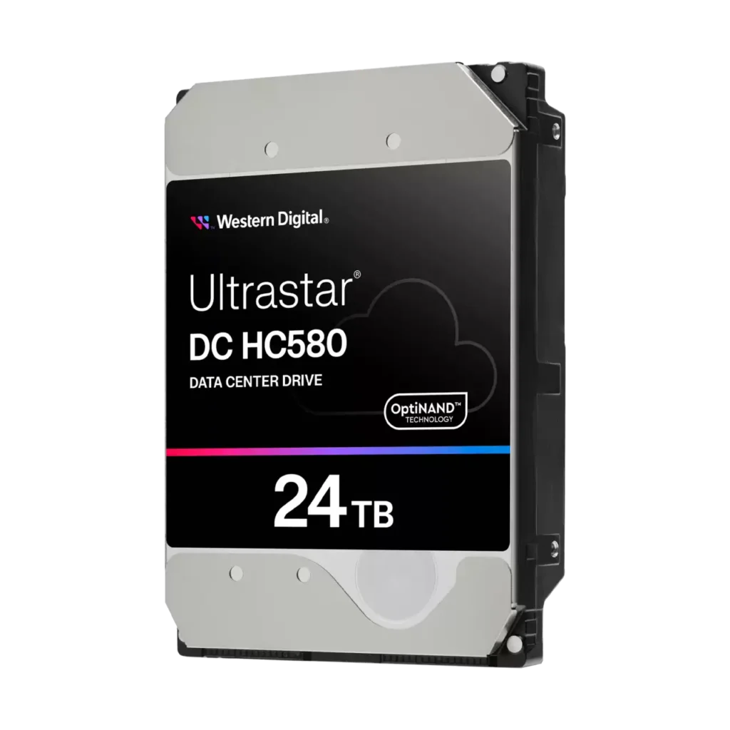 Сървърният твърд диск Western Digital Ultrastar DC HC580 24 TB – капацитет при висока плътност, надеждност и постоянна производителност