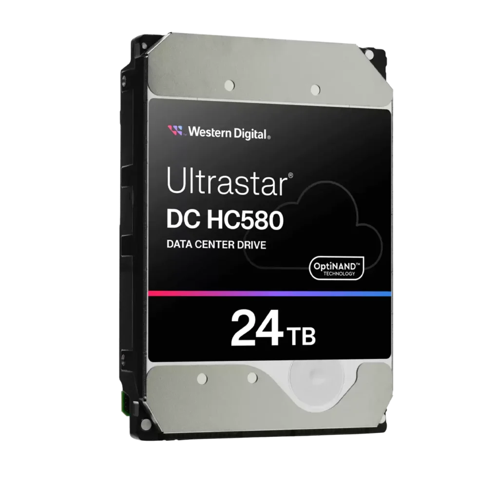 Сървърният твърд диск Western Digital Ultrastar DC HC580 24 TB – капацитет при висока плътност, надеждност и постоянна производителност