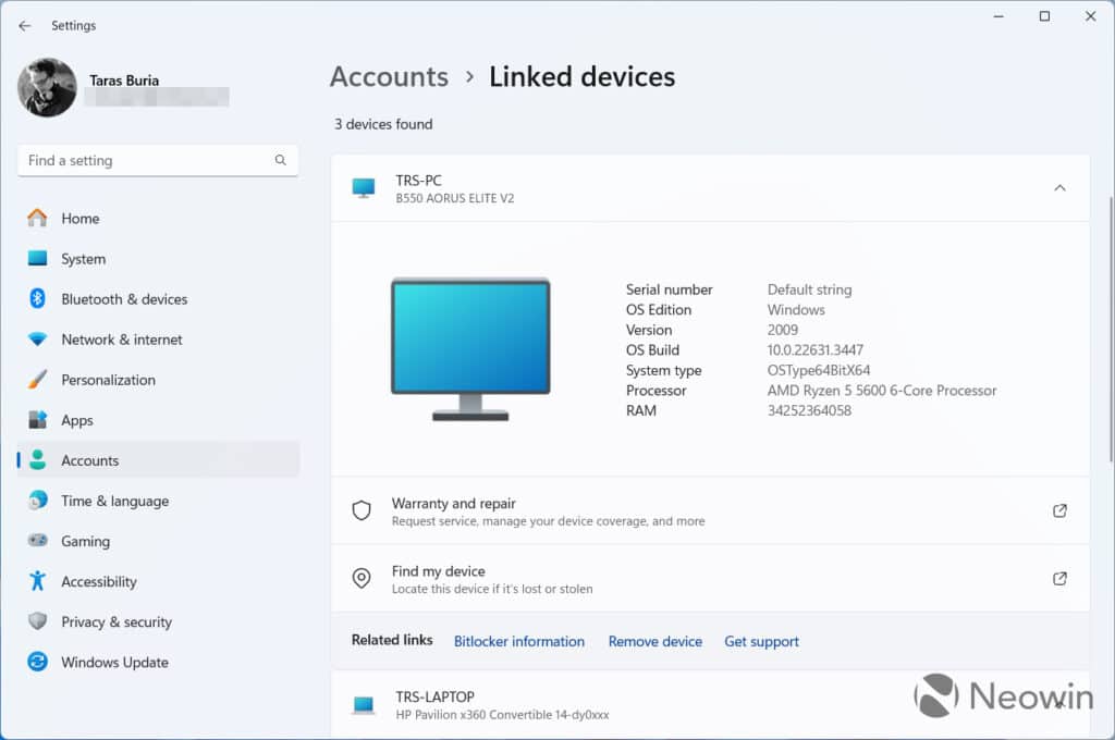 В Windows 11 се появи страница с настройки за управление на свързаните устройства