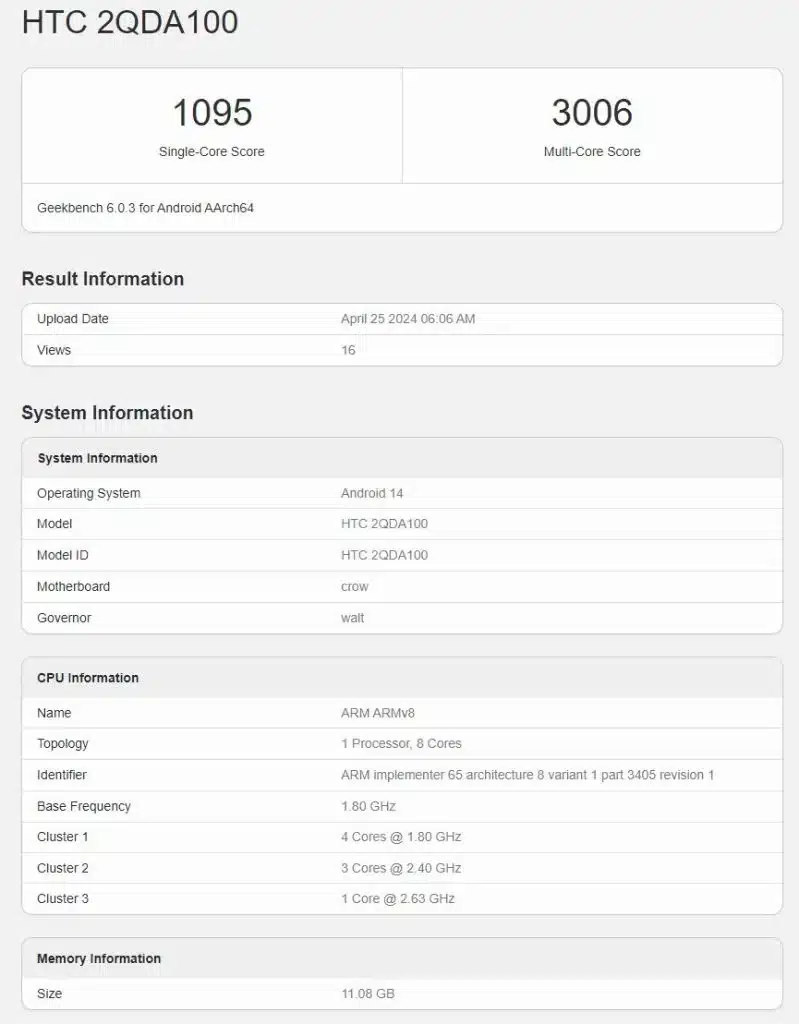 Изглежда, че HTC подготвя нови смартфони: HTC U24/U24 Pro, които са забелязани в Geekbench