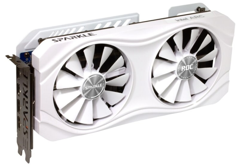 Sparkle пусна белите графични карти Arc A770 и A750 ROC OC Luna Edition върху сини платки