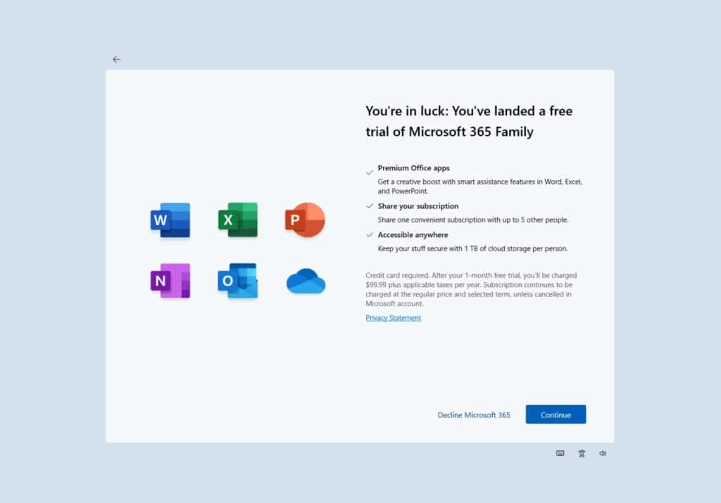 Microsoft започна да показва пълноекранни уведомления на компютрите с инсталиран Windows 11, за да популяризира своите услуги