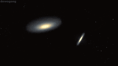 Телескопът Hubble с поглед към тясно взаимодействащи галактики