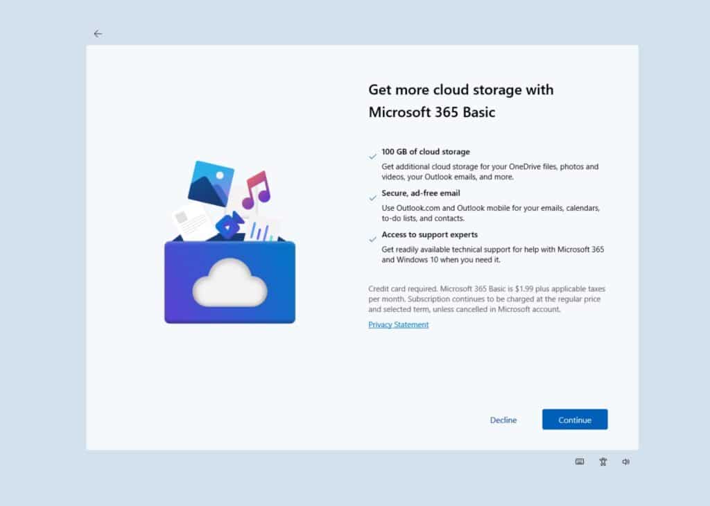 Microsoft започна да показва пълноекранни уведомления на компютрите с инсталиран Windows 11, за да популяризира своите услуги