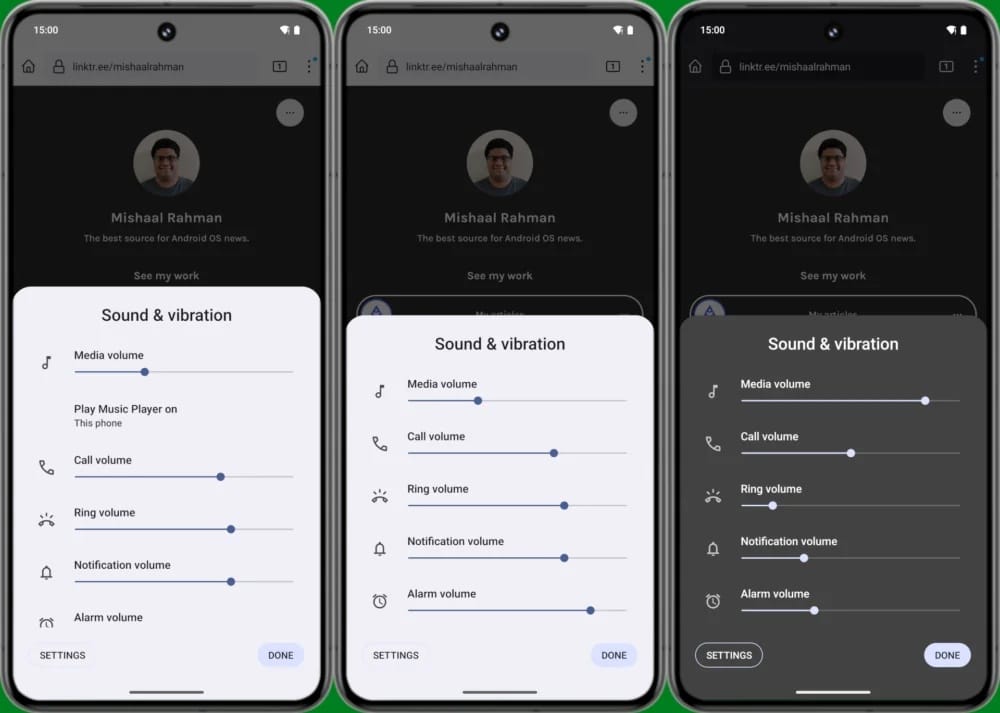 В Android 15 панелът за управление на силата на звука ще бъде изцяло преработен