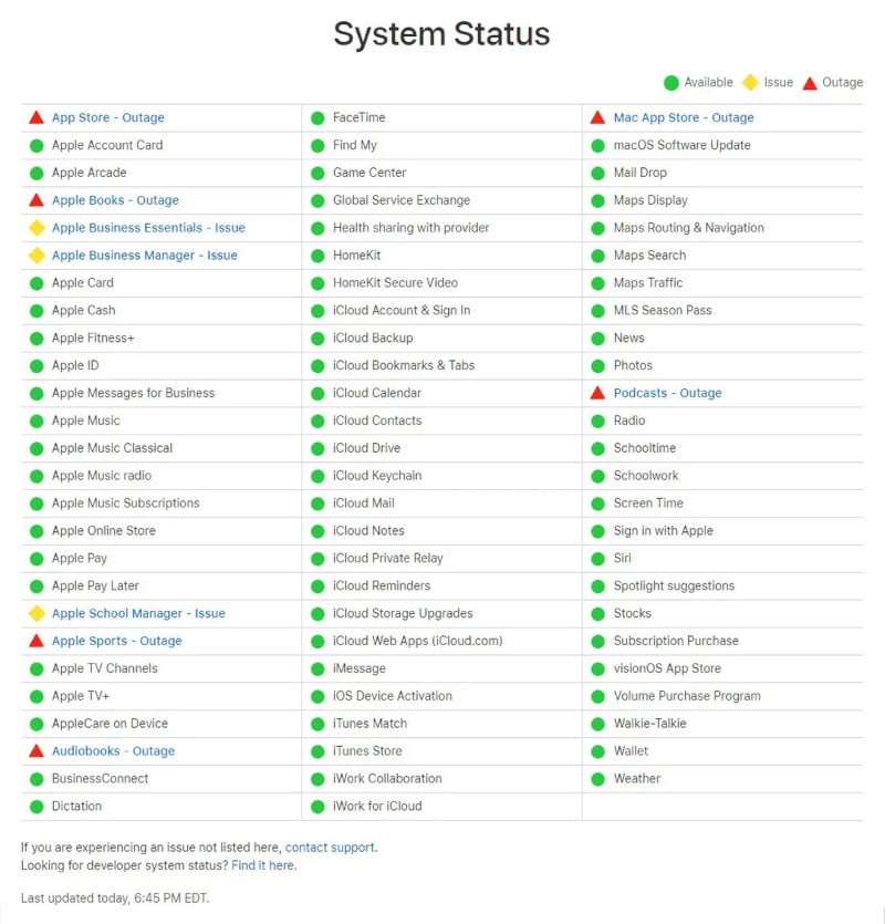 Основни онлайн услуги на Apple претърпяха глобален срив