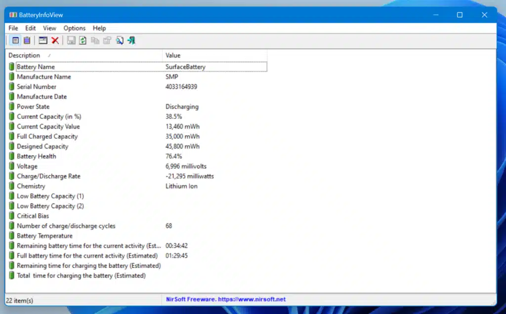 Тази стара безплатна програма за Windows ще се погрижи за батерията на лаптопа ви