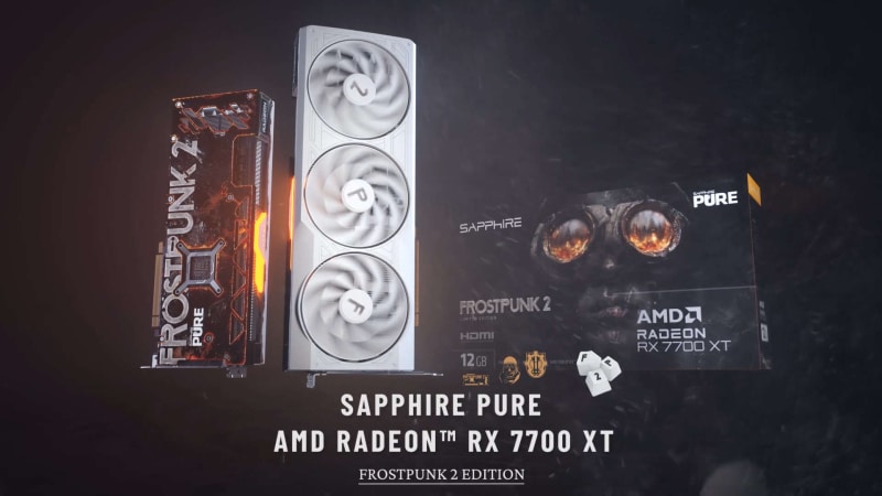 Sapphire и 11 bit Studios представиха уникалния Radeon RX 7700 XT в стила на играта Frostpunk 2