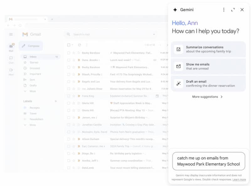 В Gmail започна да работи ИИ-помощника Google Gemini