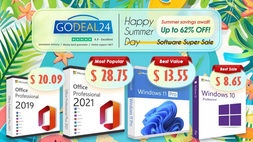 Лятната разпродажба на Godeal24: най-новият софтуер на Microsoft при съвсем ниска цена от 