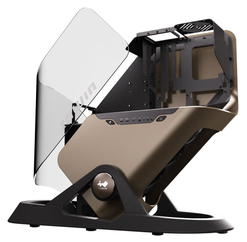InWin показа екстравагантния корпус Signature с голям извит стъклен панел и огромна поставка